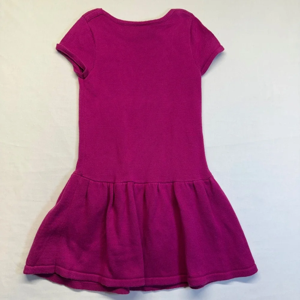 Gymboree Girls Pink Cat Face Sweater Dress Size 8 Sequin‎ Kitty Knit Twirl